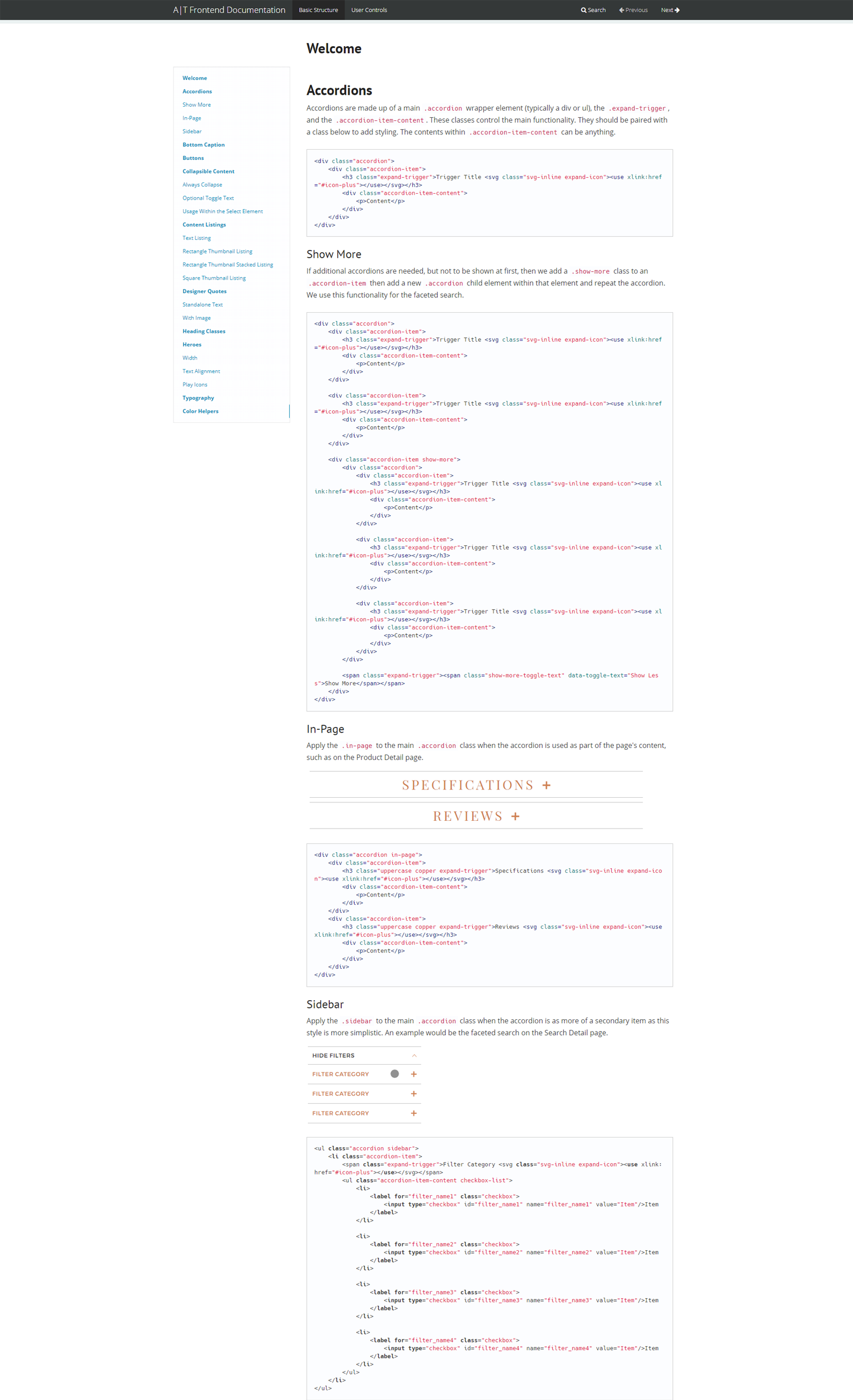 Styles Documentation