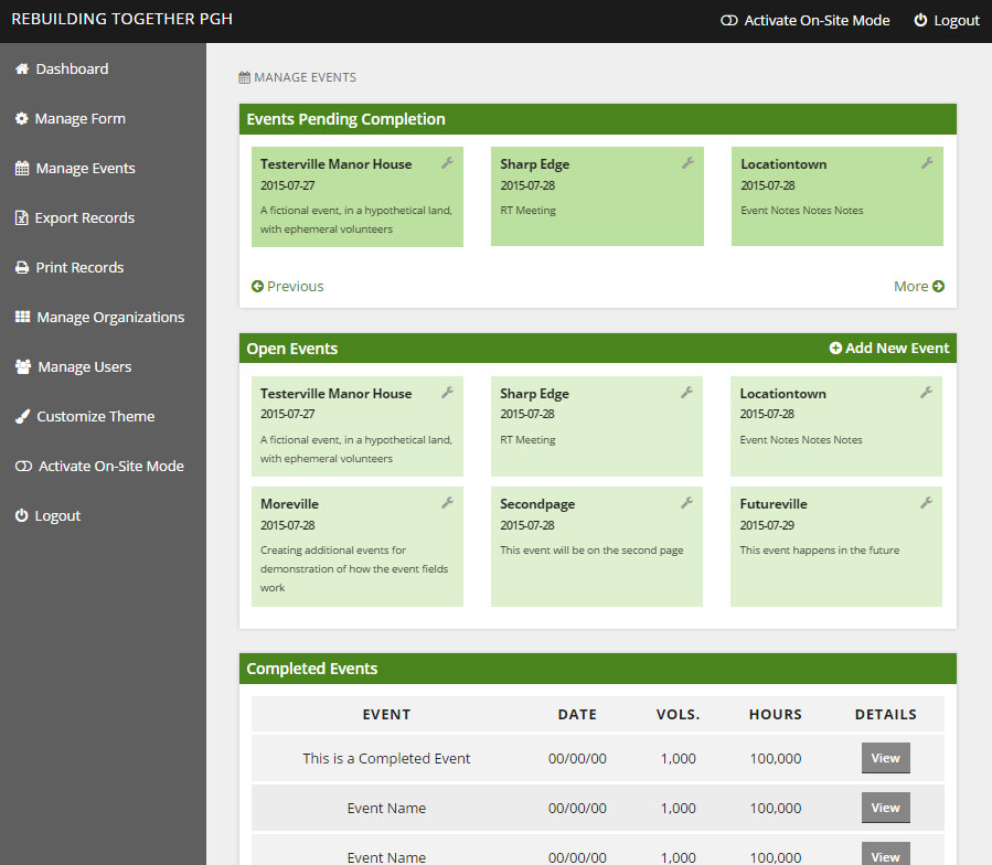 Admin Dashboard